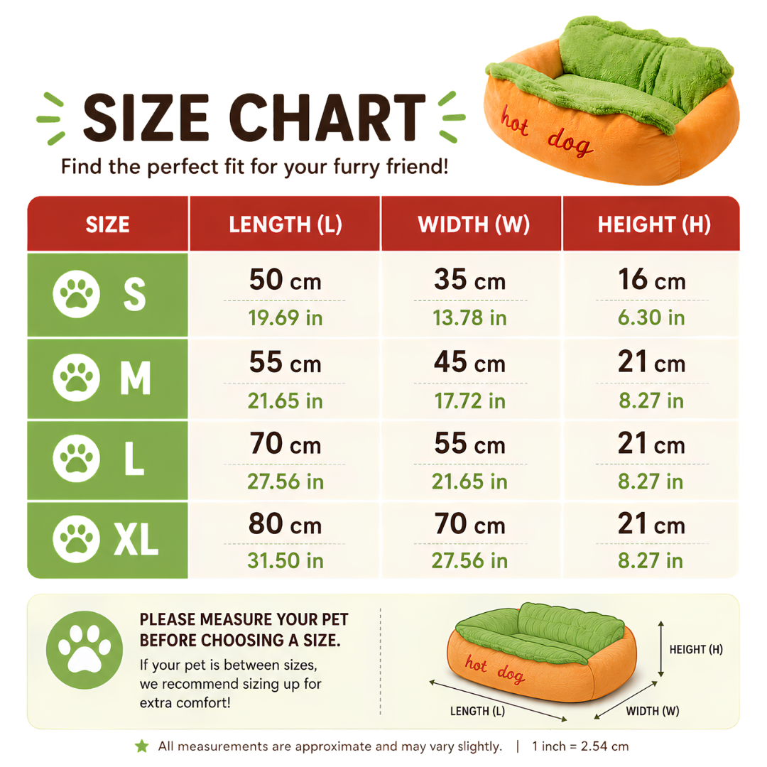 HotDoggo™ Hot Dog Bed